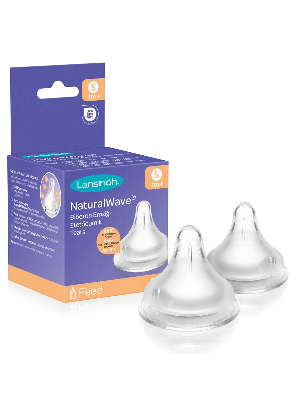 Lansinoh Natural Wave 2'li Biberon Emziği Yavaş Akış