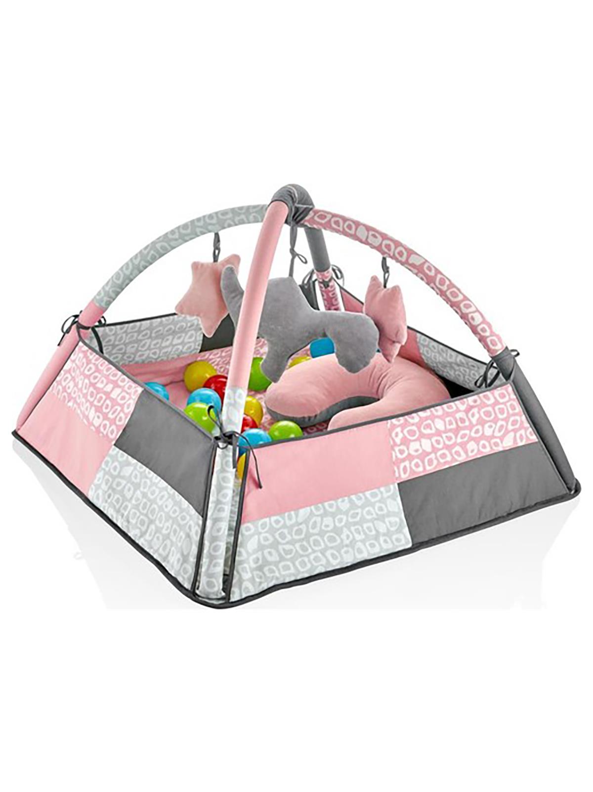 Babyjem 3 Fonksiyonlu Bebek Oyun Jimnastik Halısı - Pembe