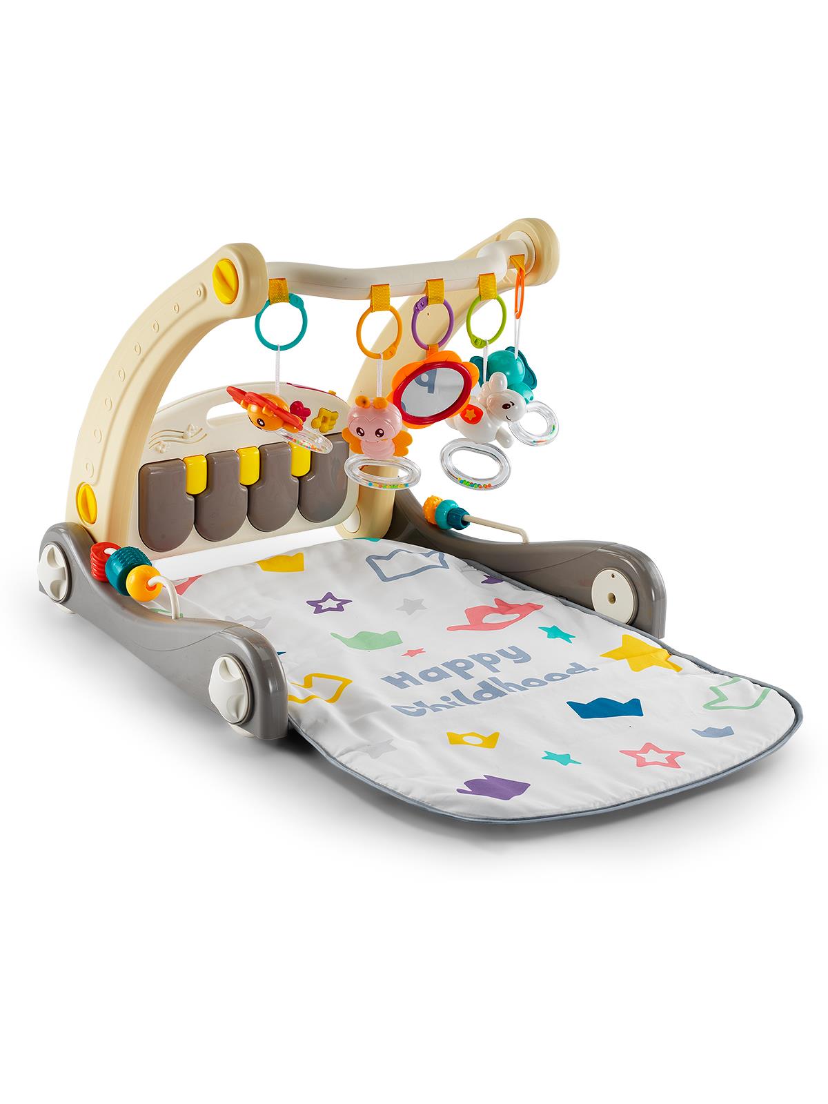 Baby2Go 2'si 1 Arada Piyanolu Oyun Halısı ve Yürüteç - Gri