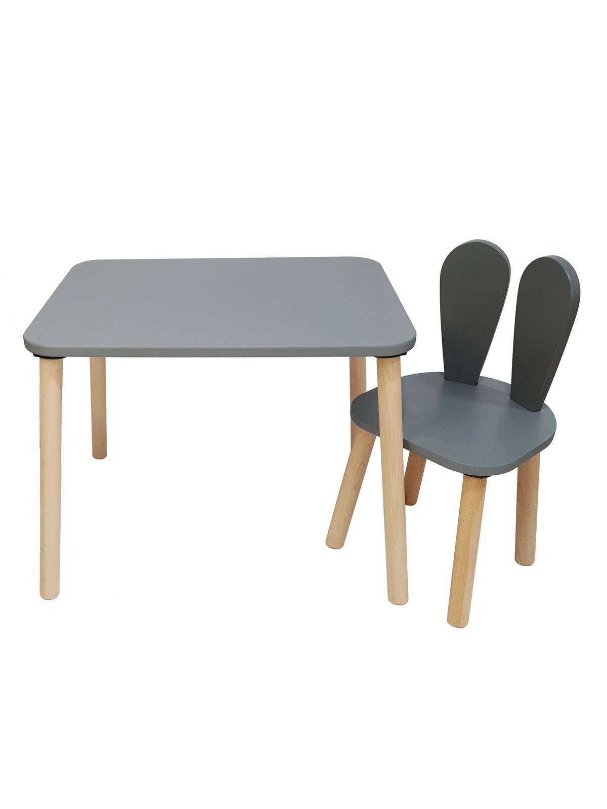 Bee Smart Gri Naturel 1 Sandalyeli Set