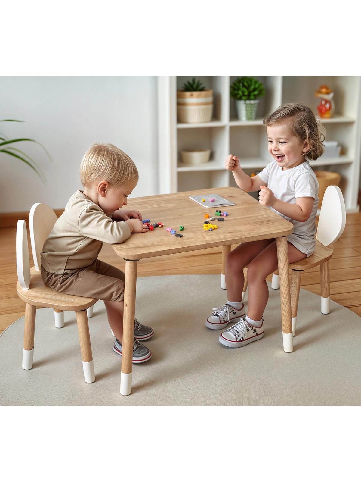 Bee Smart Safir Meşe 2 Sandalyeli Masa Seti
