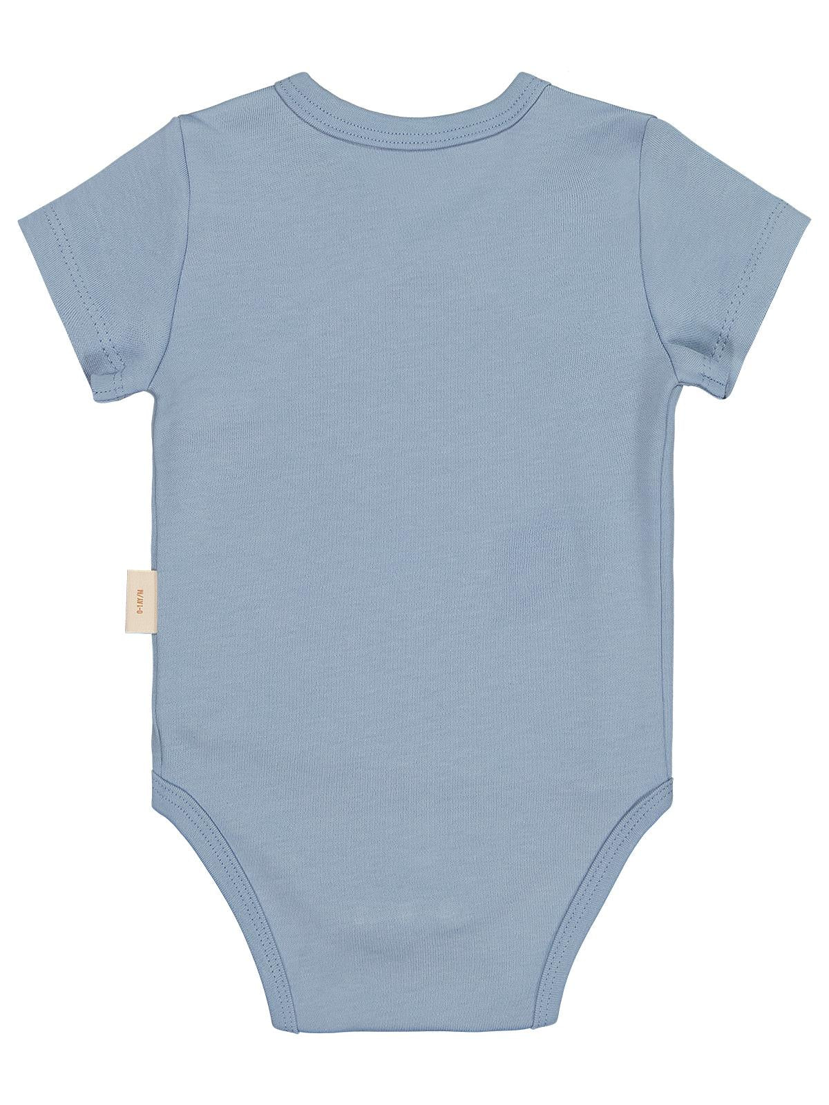 Civil Baby Organik Pamuklu Kruvaze 0-3 Ay Çıtçıtlı Badi - Ekru