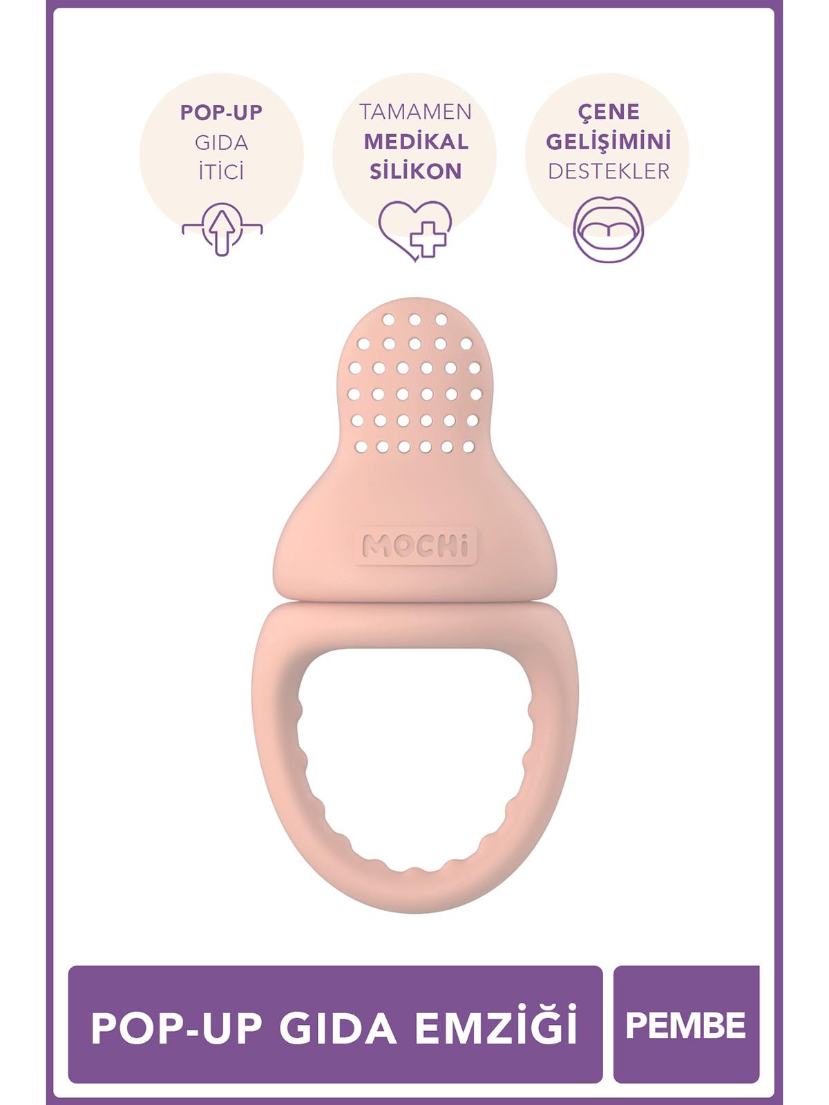 Mochi Pop-Up Gıda Emziği - Pembe