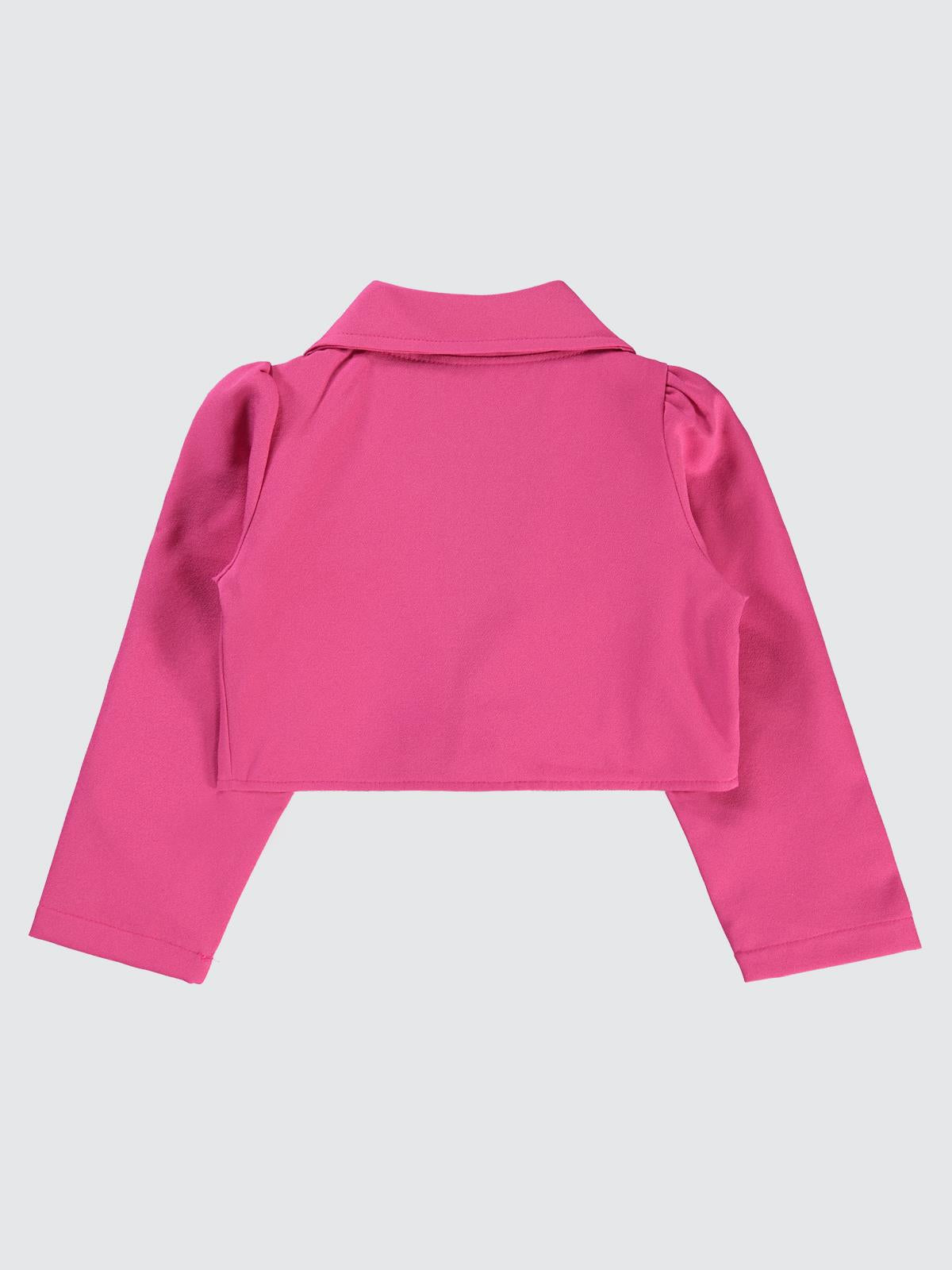 Civil Girls Broşlu 10-13 Yaş Bolero - Fusya