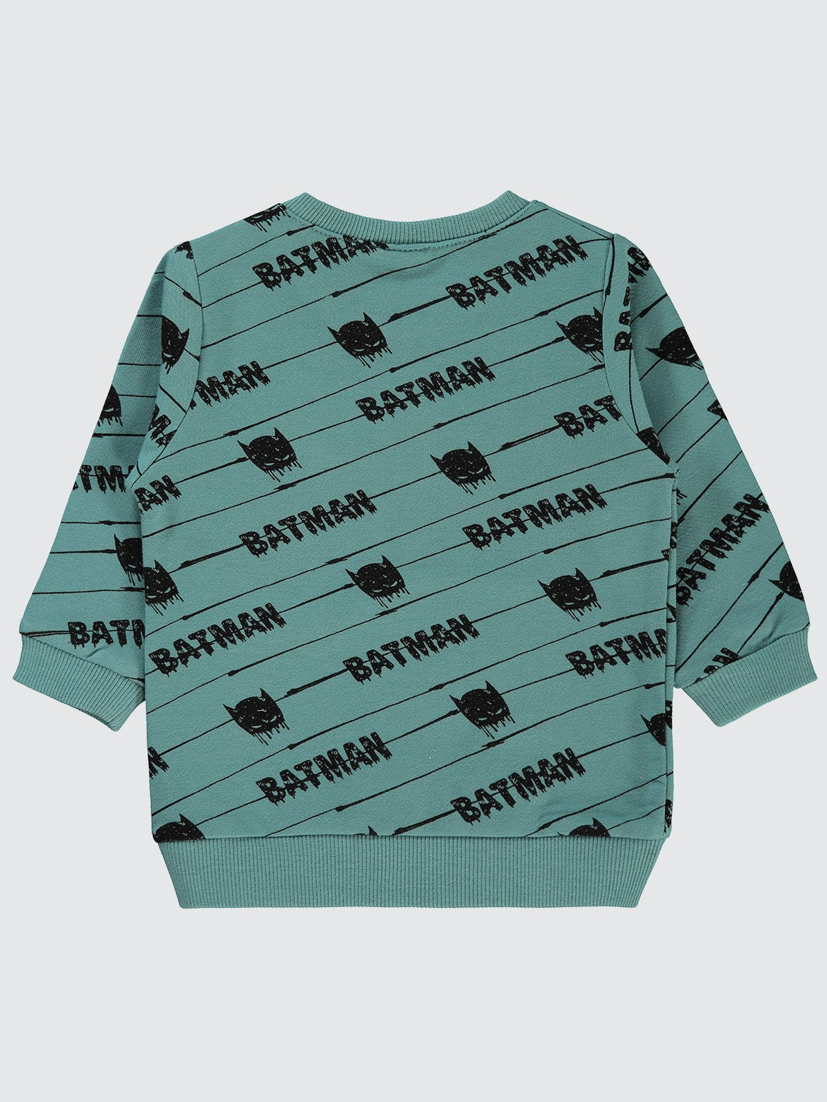 Batman Erkek Bebek Sweatshirt 6-18 Ay - Yeşil