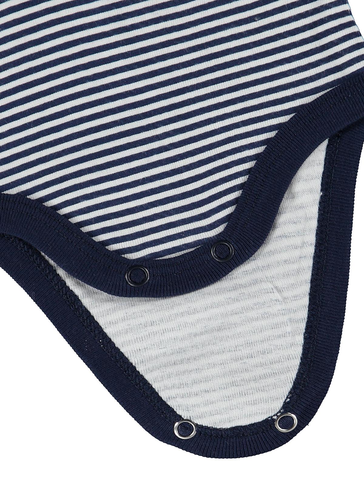Civil Baby Çizgili Empirme 1-36 Ay Çıtçıtlı Badi - Lacivert