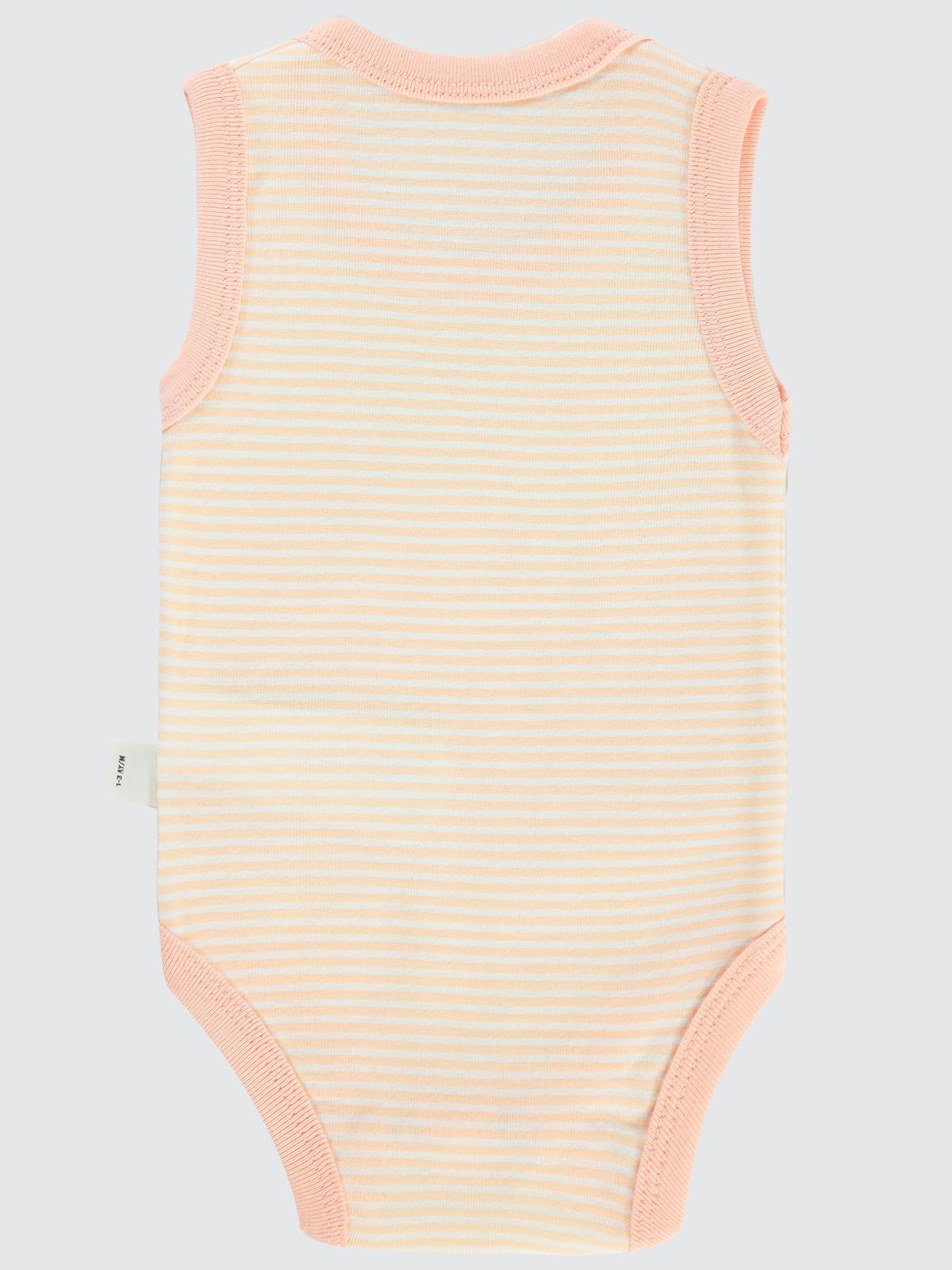 Civil Baby Çizgili Empirme 1-36 Ay Çıtçıtlı Badi - Pudra