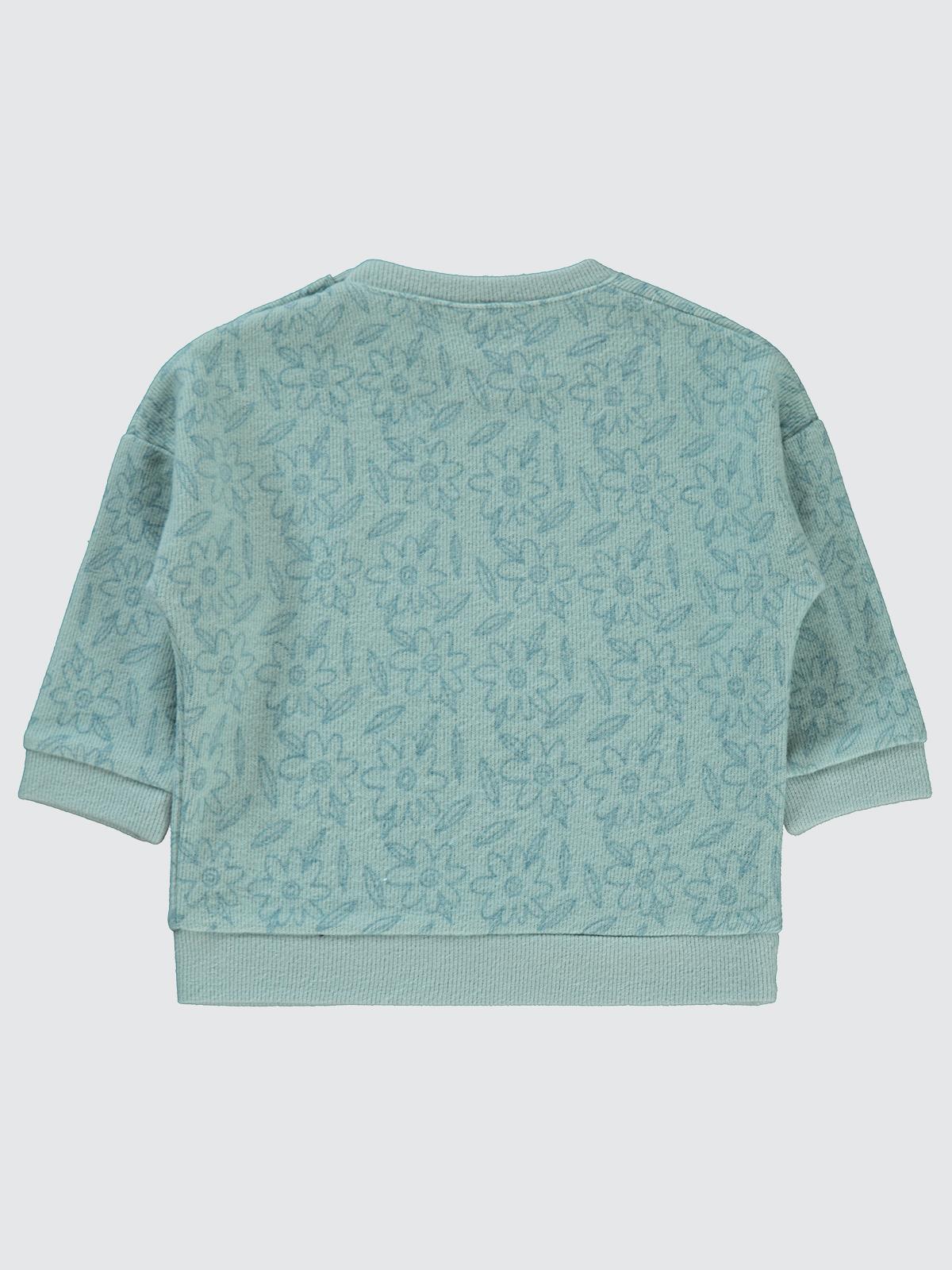 Civil Baby Çiçek Baskılı 6-18 Ay Sweatshirt - Yeşil