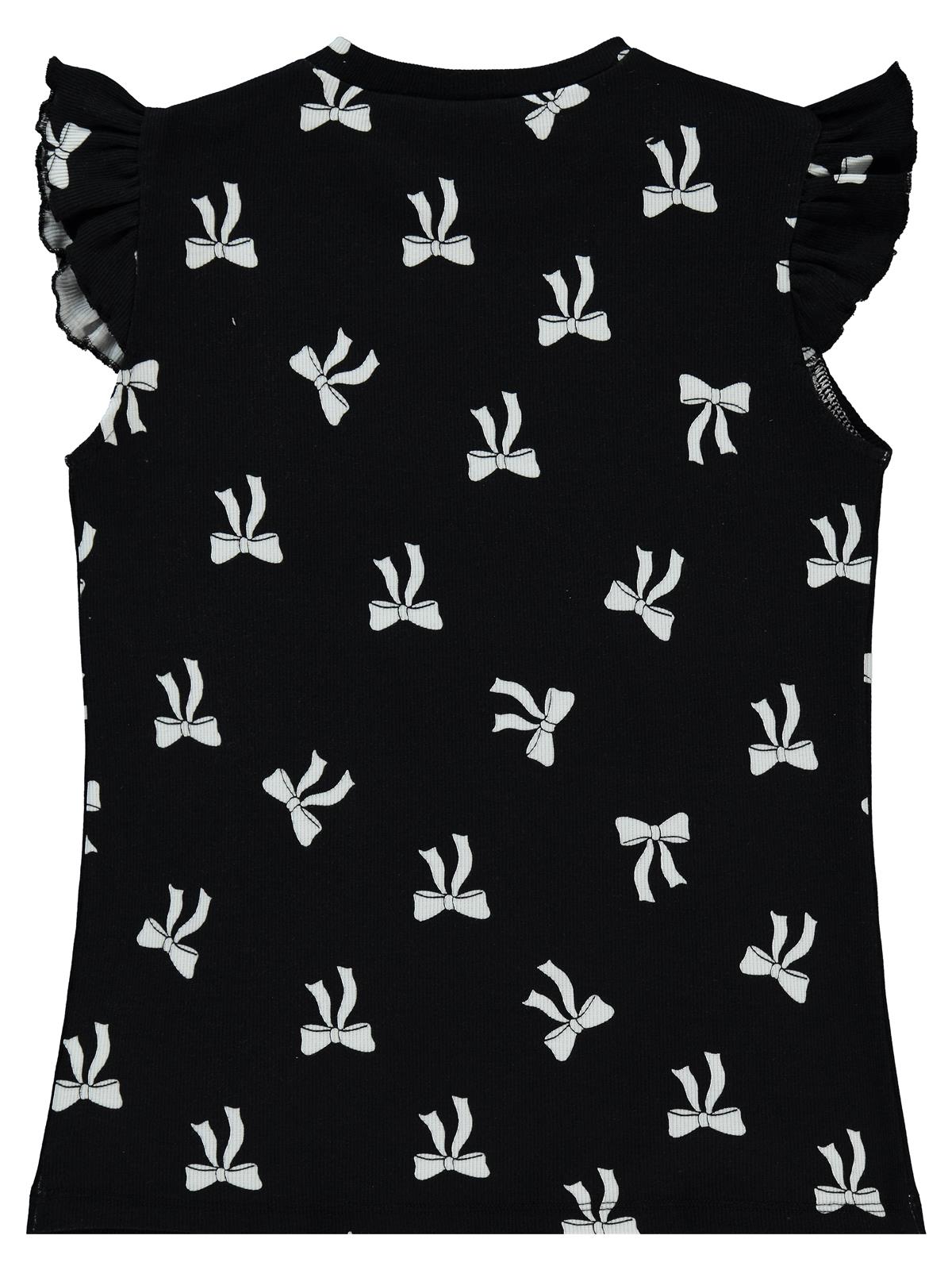 Civil Girls Fiyonk Baskılı 10-13 Yaş Tişört - Siyah