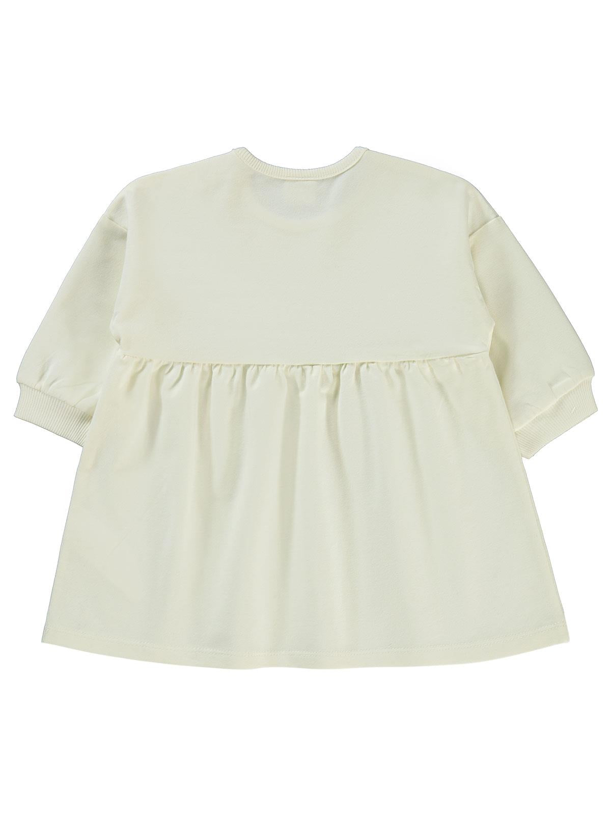 Civil Baby Civil Basic Kalp Etiketli 6-18 Ay Elbise - Ekru