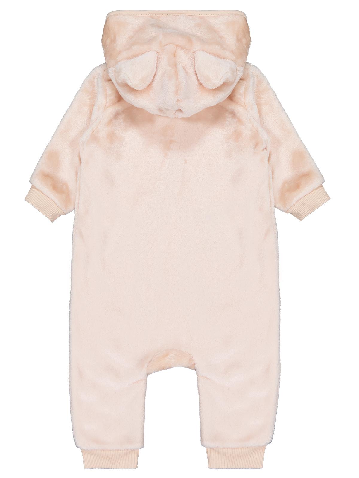 Civil Baby Ayıcık Nakış ve Kulaklı 6-18 Ay Tulum - Kahverengi