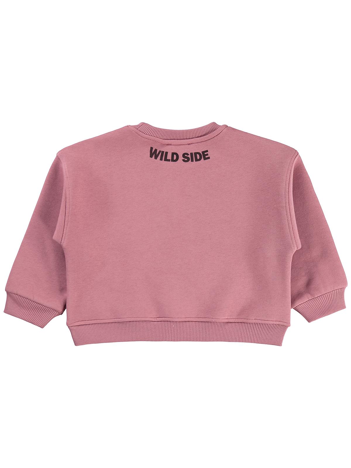 Civil Kız Çocuk Papatya Nakışlı Sweatshirt | 3 İp Uzun Kol | Okul Kreş ve Günlük Kullanım - Pembe