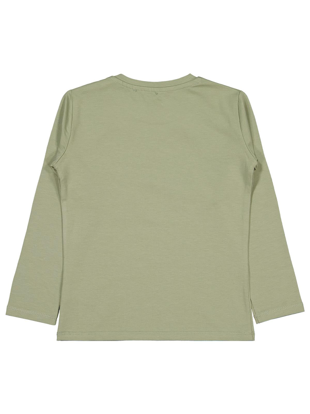 Civil Kız Çocuk Basic Sweatshirt | Likralı Süprem Uzun Kol | Okul Kreş ve Günlük Kullanım - Haki