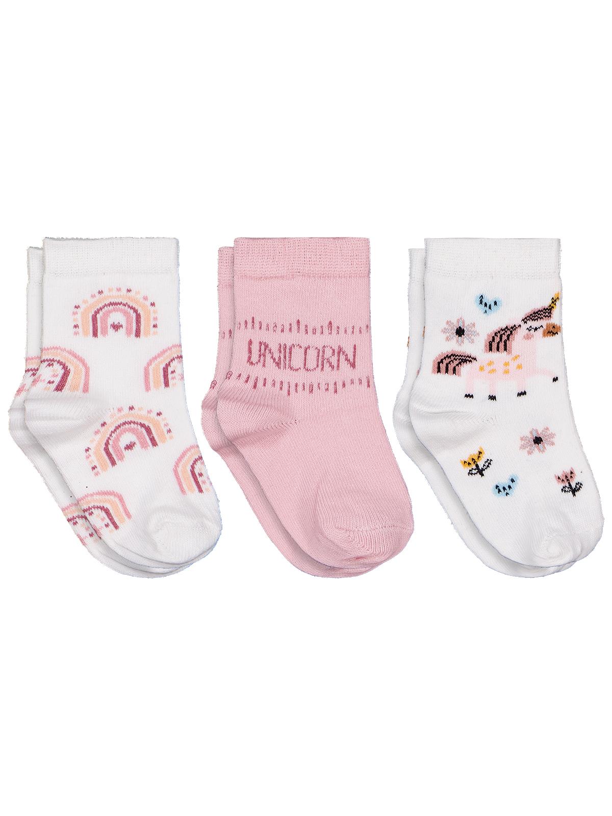 Civil Baby Unicorn 3'lü 6-18 Ay Bebek Kız Çorap Set