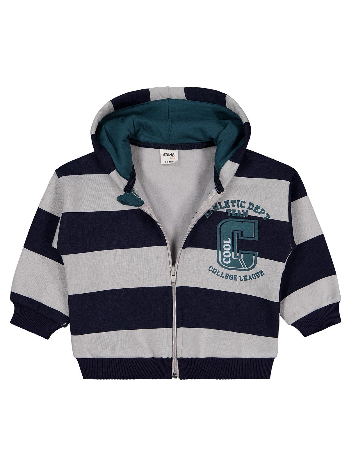 Civil Baby Çizgili 6-18 Ay Hırka - Lacivert
