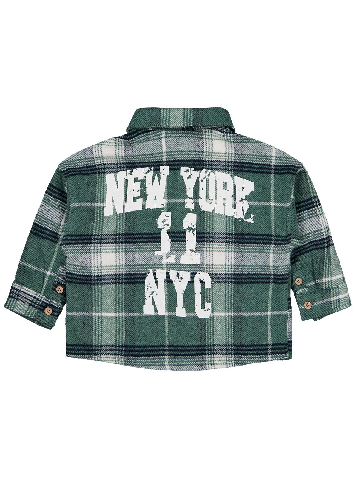 Civil Boys New York Baskılı 2-5 Yaş Gömlek - Kırmızı
