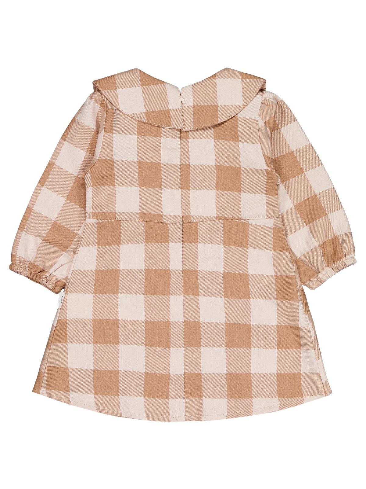 Civil Baby Dama Desen 6-18 Ay Elbise - Kahve
