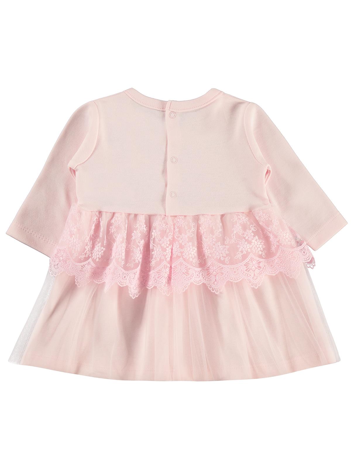 Civil Baby Fırfır Tüllü 3-12 Ay Elbise - Pembe