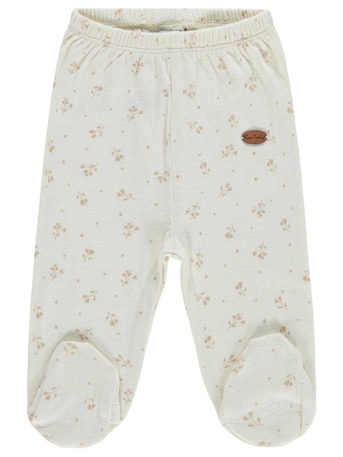 Pierre Cardin Çiçek Empirme Patikli 1-9 Ay Tek Alt Bebe - Ekru