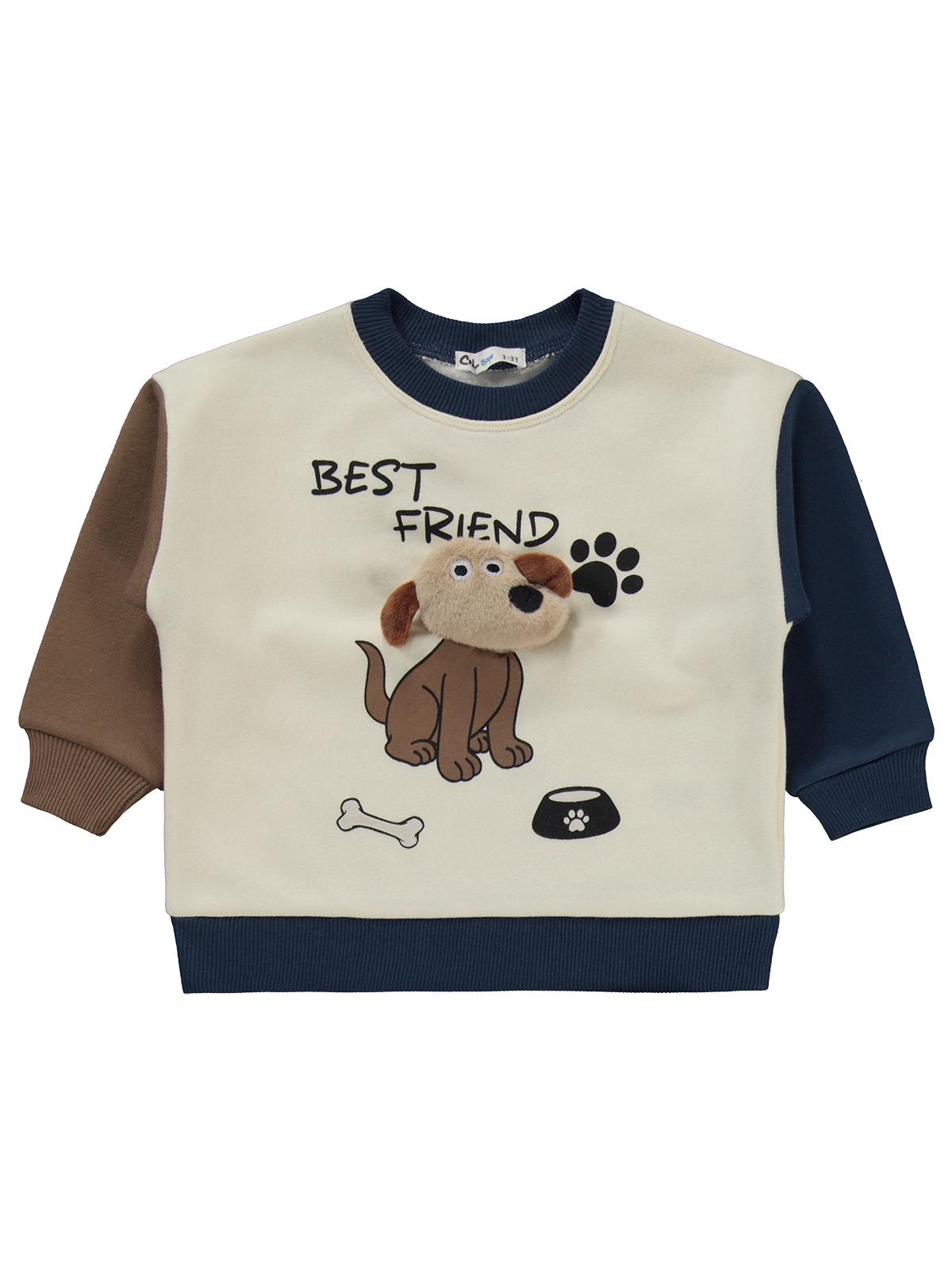 Civil Boys Best Friend Baskılı 2-5 Yaş Eşofman Takımı - Mavi