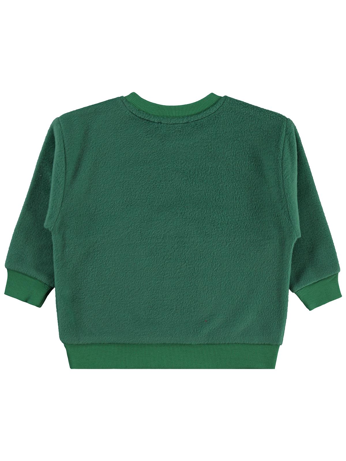 Civil Boys Erkek Çocuk Geyik Nakışlı Sweatshirt | Polar Uzun Kol | Okul Kreş ve Günlük Kullanım - Yeşil