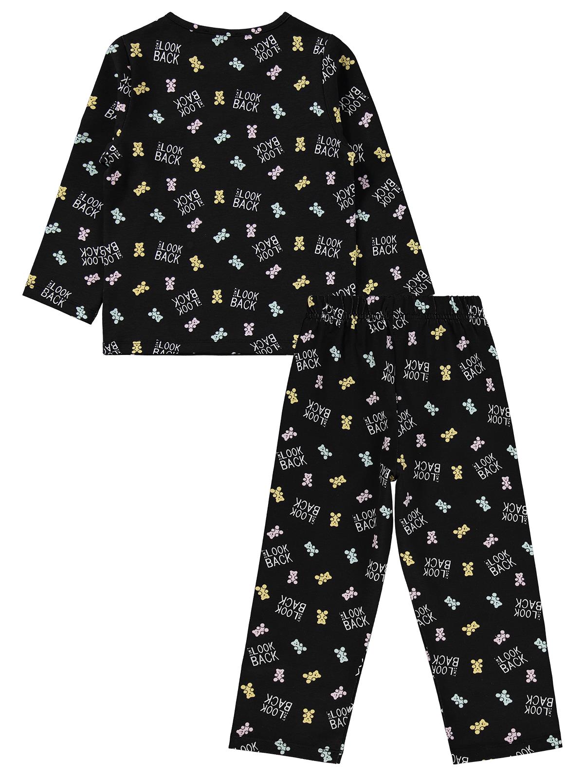 Civil Girls Dont Look Back Baskılı 2-5 Yaş Pijama Takımı - Siyah