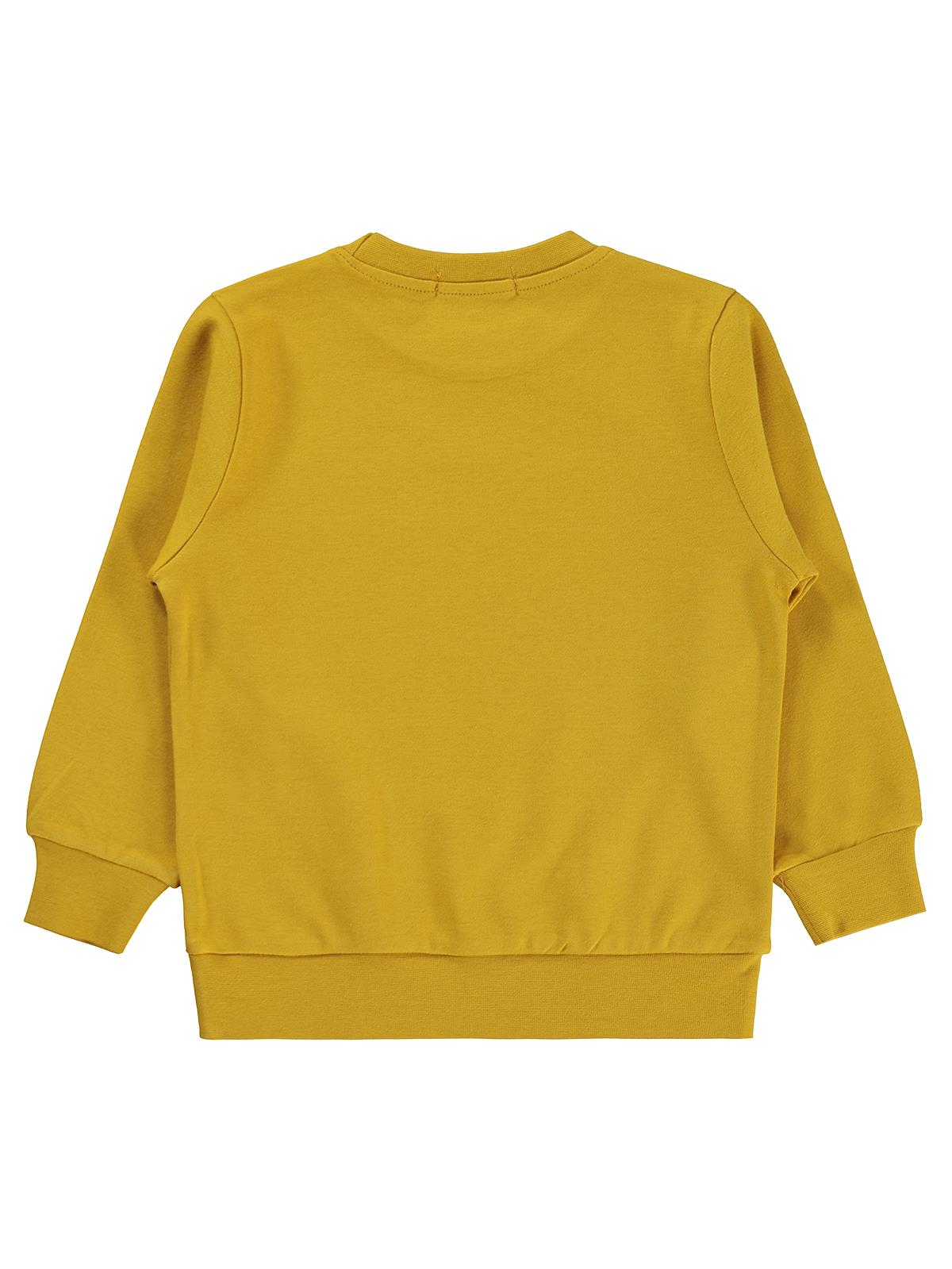 Civil Boys Kovboy Kaktüs Baskılı 2-5 Yaş Sweatshirt - Hardal