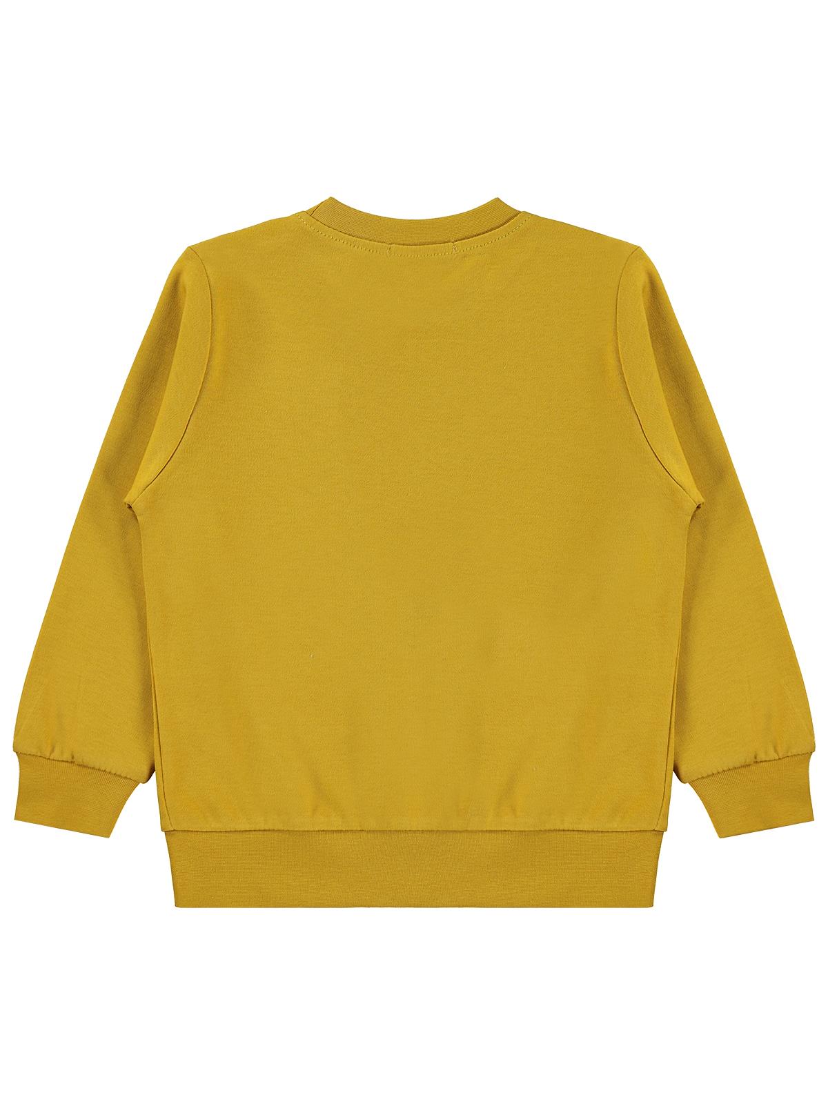 Civil Erkek Çocuk Fotoğraf Makinesi Baskılı Sweatshirt Km | İnterlok | Okul Kreş ve Günlük Kullanım - Hardal