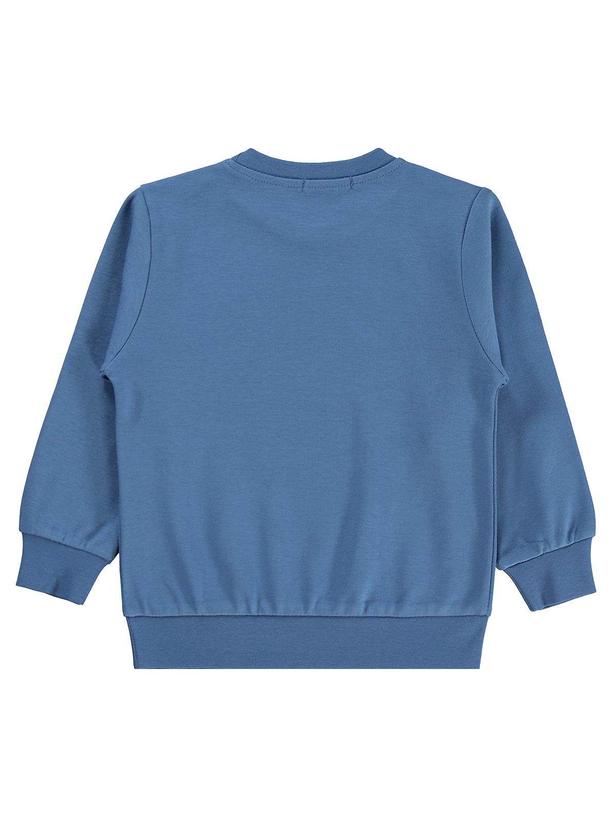 Civil Boys Kovboy Kaktüs Baskılı 2-5 Yaş Sweatshirt - Mavi