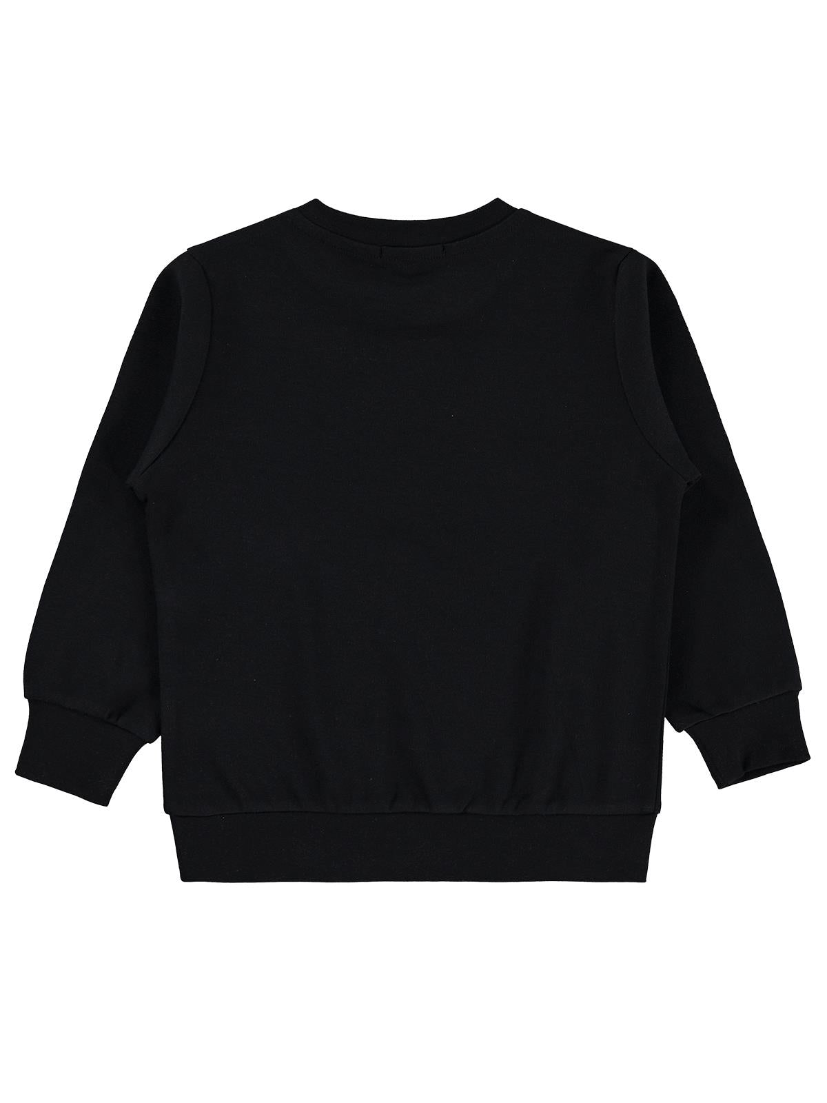 Civil Erkek Çocuk Zeka Küpü iguana Baskılı Sweatshirt Km | İnterlok | Okul Kreş ve Günlük Kullanım - Siyah