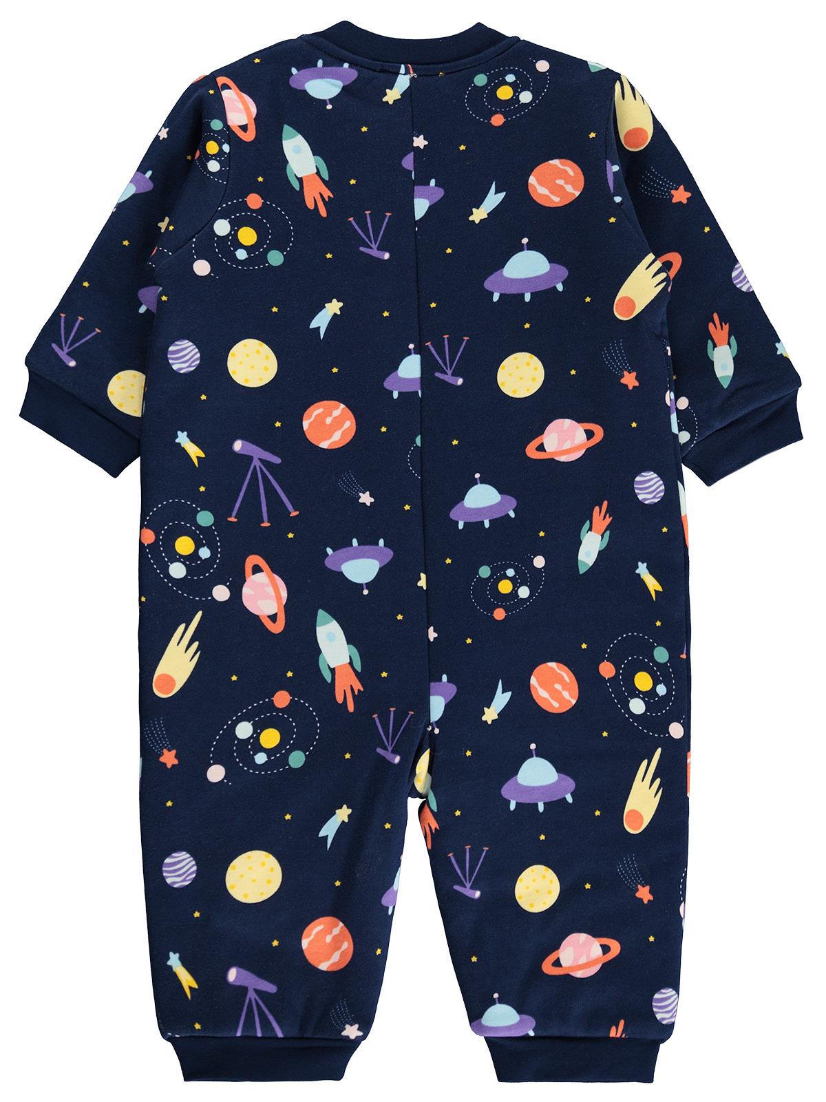 Civil Baby Space Empirme | Pamuklu İnterlok | Uzun Kollu Bisiklet Yaka | 2.5 TOG Uyku Tulumu - Lacivert