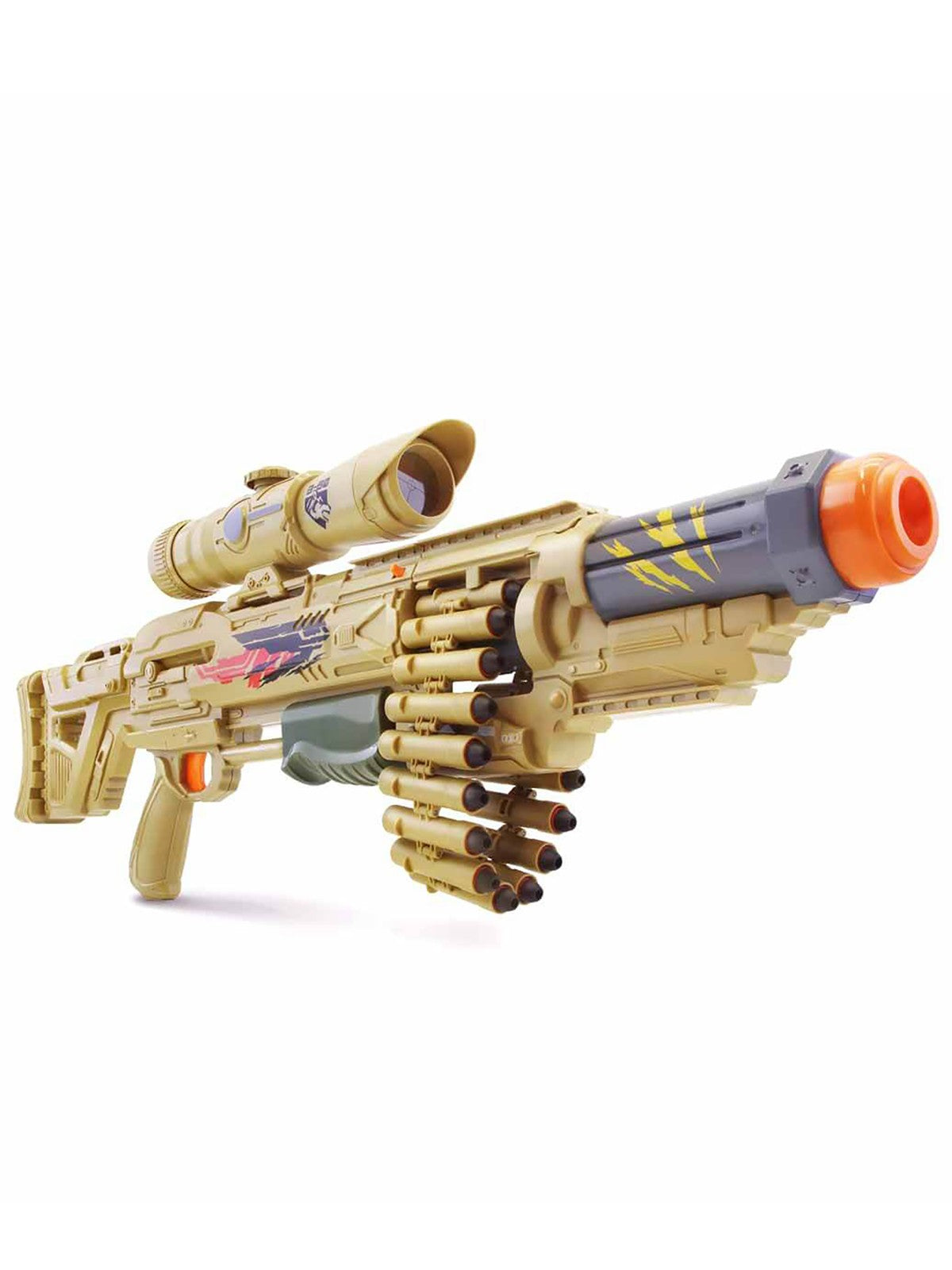 Lanard Toys 18 Mermili Sünger Dart Atan Silah - Kahverengi