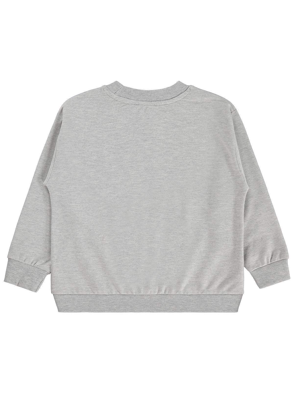 Civil Boys Erkek Çocuk Basic Sweatshirt | Fırçalı 2 İp Uzun Kol | Okul Kreş ve Günlük Kullanım - Gri