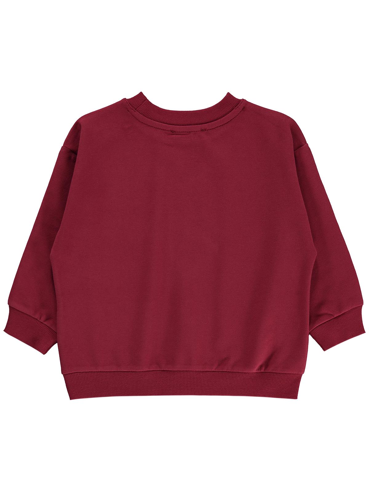 Civil Boys Erkek Çocuk Basic Sweatshirt | Fırçalı 2 İp Uzun Kol | Okul Kreş ve Günlük Kullanım - Bordo