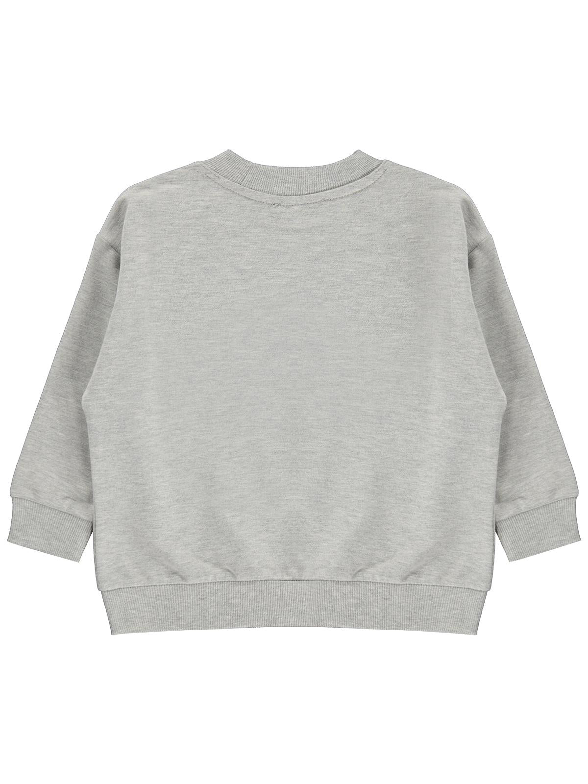 Civil Boys Erkek Çocuk Basic Sweatshirt | Fırçalı 2 İp Uzun Kol | Okul Kreş ve Günlük Kullanım - Gri