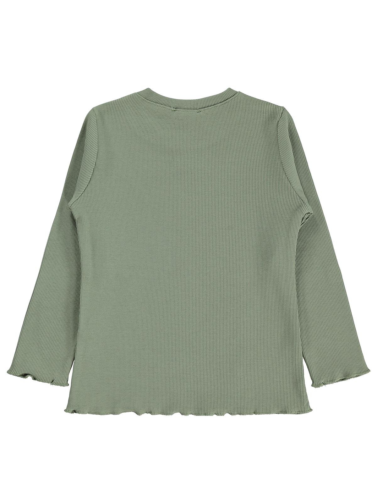 Civil Kız Çocuk Çiçek Baskılı Sweatshirt | Kaşkorse Uzun Kol | Okul Kreş ve Günlük Kullanım - Haki