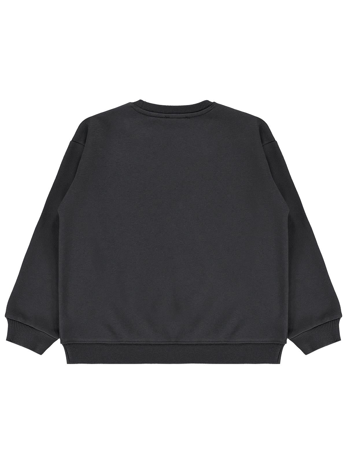 Civil Kız Çocuk Belleville Sweatshirt | 3 İp Uzun Kol Bisiklet Yaka | Okul Kreş ve Günlük Kullanım - Gri