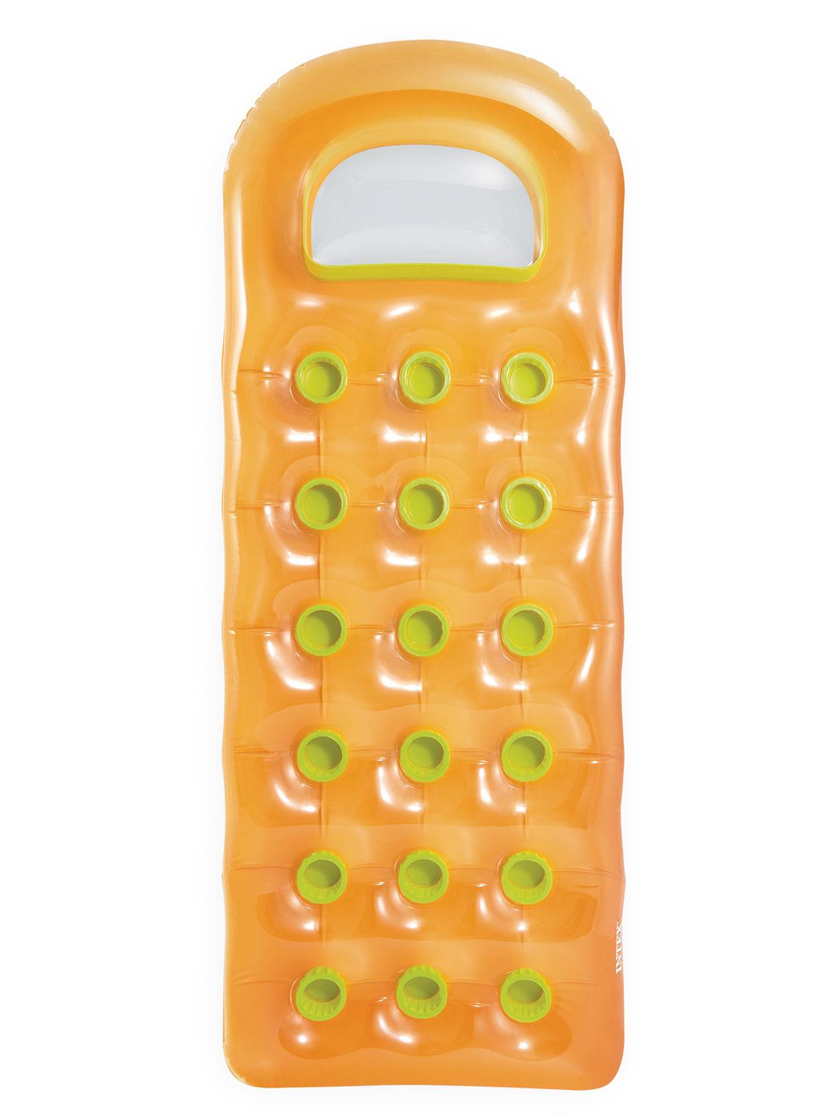 Intex Bardaklı Kırmızı Yatak 188x71 cm - Turuncu