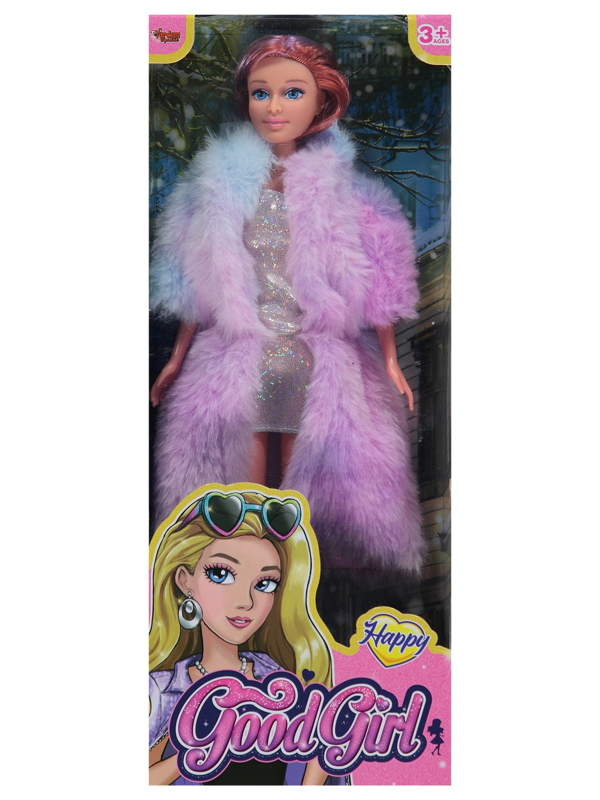 Vardem Kürklü Çizmeli Oyuncak Bebek 29 Cm - Lila