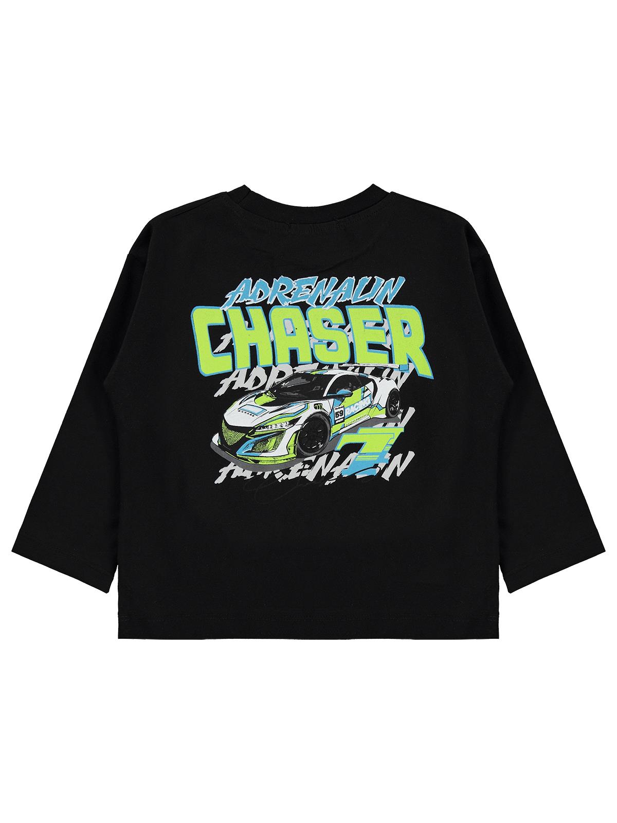 Civil Boys Chaser Araba Baskılı 2-5 Yaş Sweatshirt - Siyah