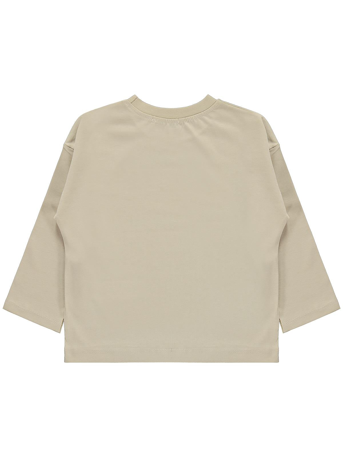 Civil Erkek Çocuk Road Trıp Baskılı Sweatshirt Km | Süprem Uzun Kol | Okul Kreş ve Günlük Kullanım - Bej