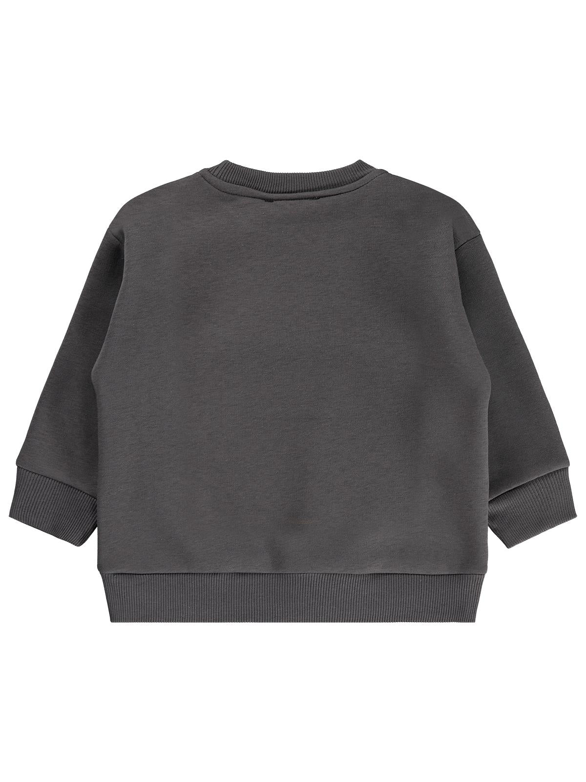 Civil Boys Erkek Çocuk Sevimli Rakamlar Baskılı Sweatshirt Km | 3 İp | Okul Kreş ve Günlük Kullanım - Gri