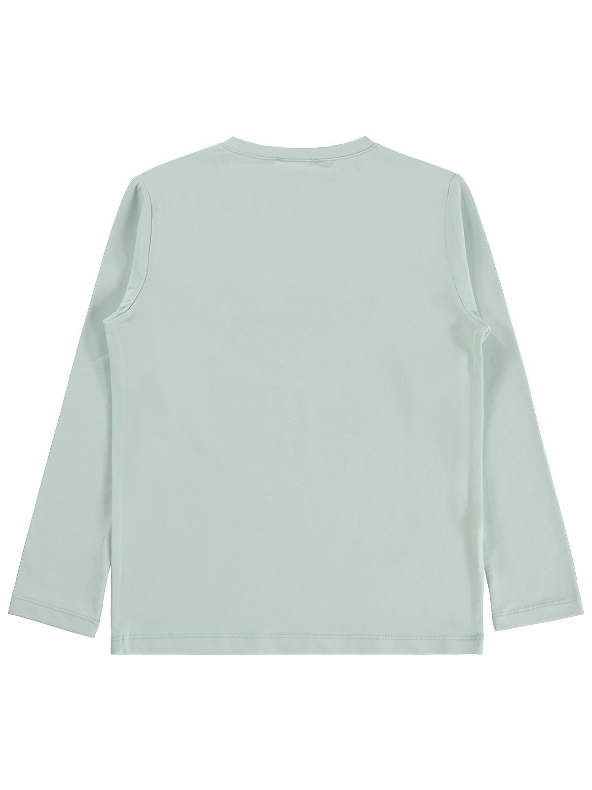Civil Erkek Çocuk Basic Sweatshirt | Likralı Süprem Uzun Kol | Okul Kreş ve Günlük Kullanım - Yeşil