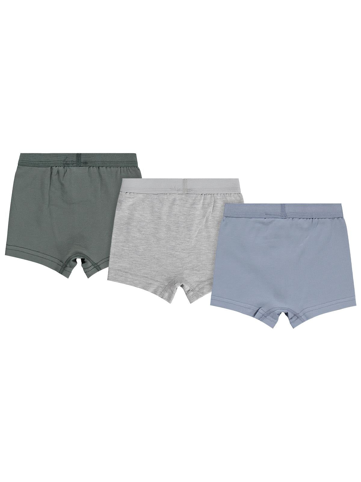 Civil Erkek Çocuk Basic Erkek Çocuk 3'lü Boxer | Likralı Süprem | Okul Kreş ve Günlük Kullanım