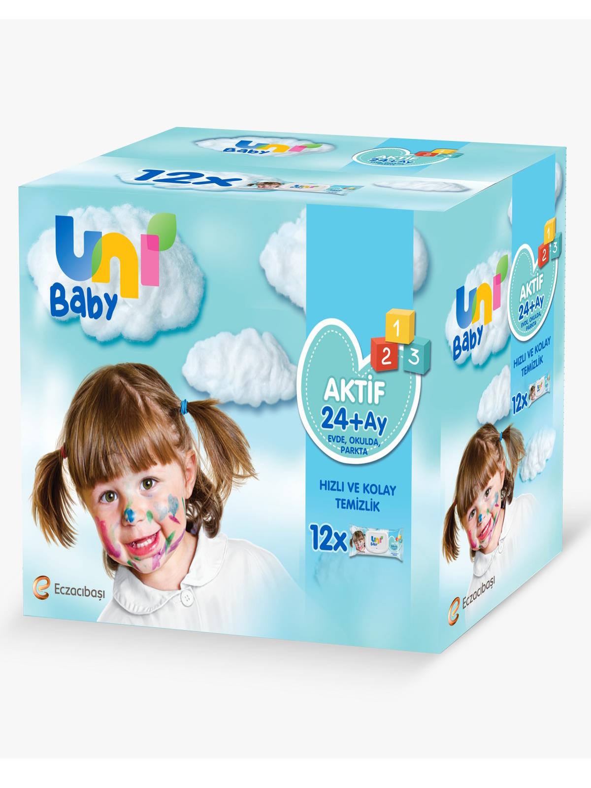 Uni Baby Aktif 12x52'li Islak Mendil
