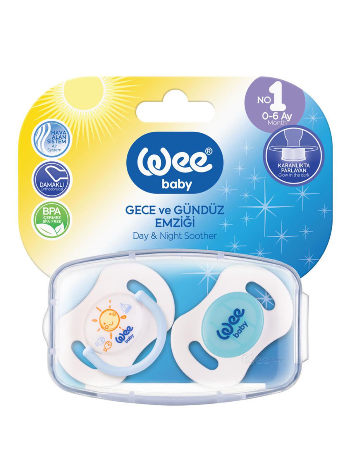 Wee Baby 2'li Gece Gündüz Emzik No:1 Pembe - Mavi