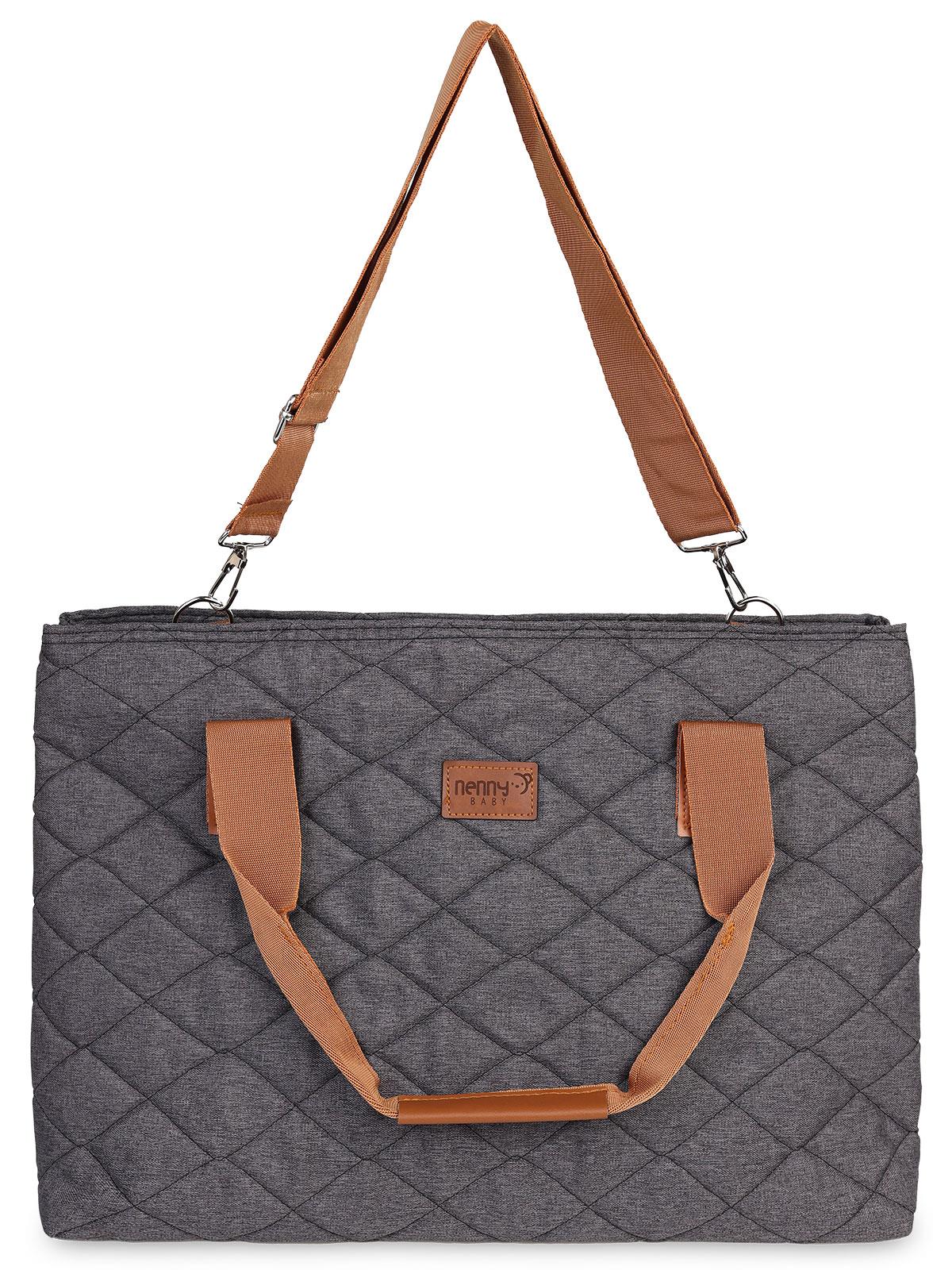 Nenny Baby Kapitoneli Mommy Bag Anne Bebek Bakım Çantası - Gri