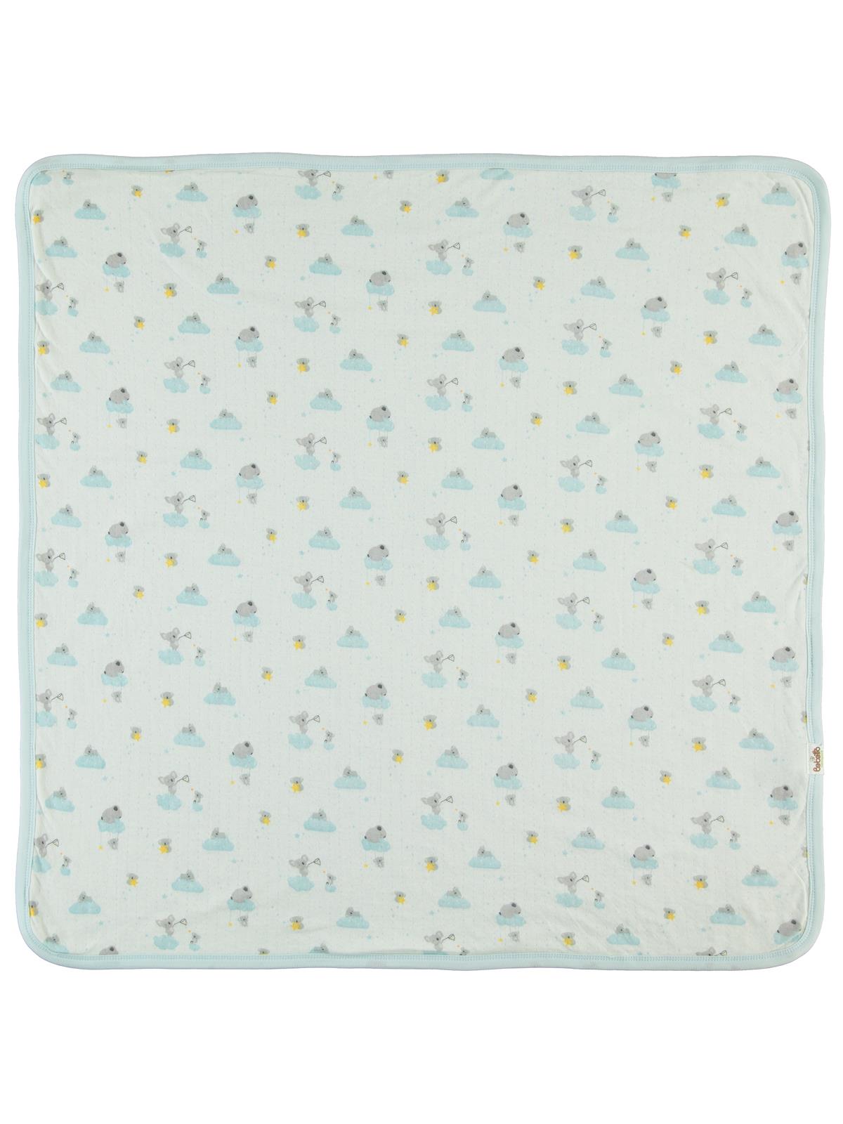 Bebetto Organic Stars and Koalas Battaniye - Mavi