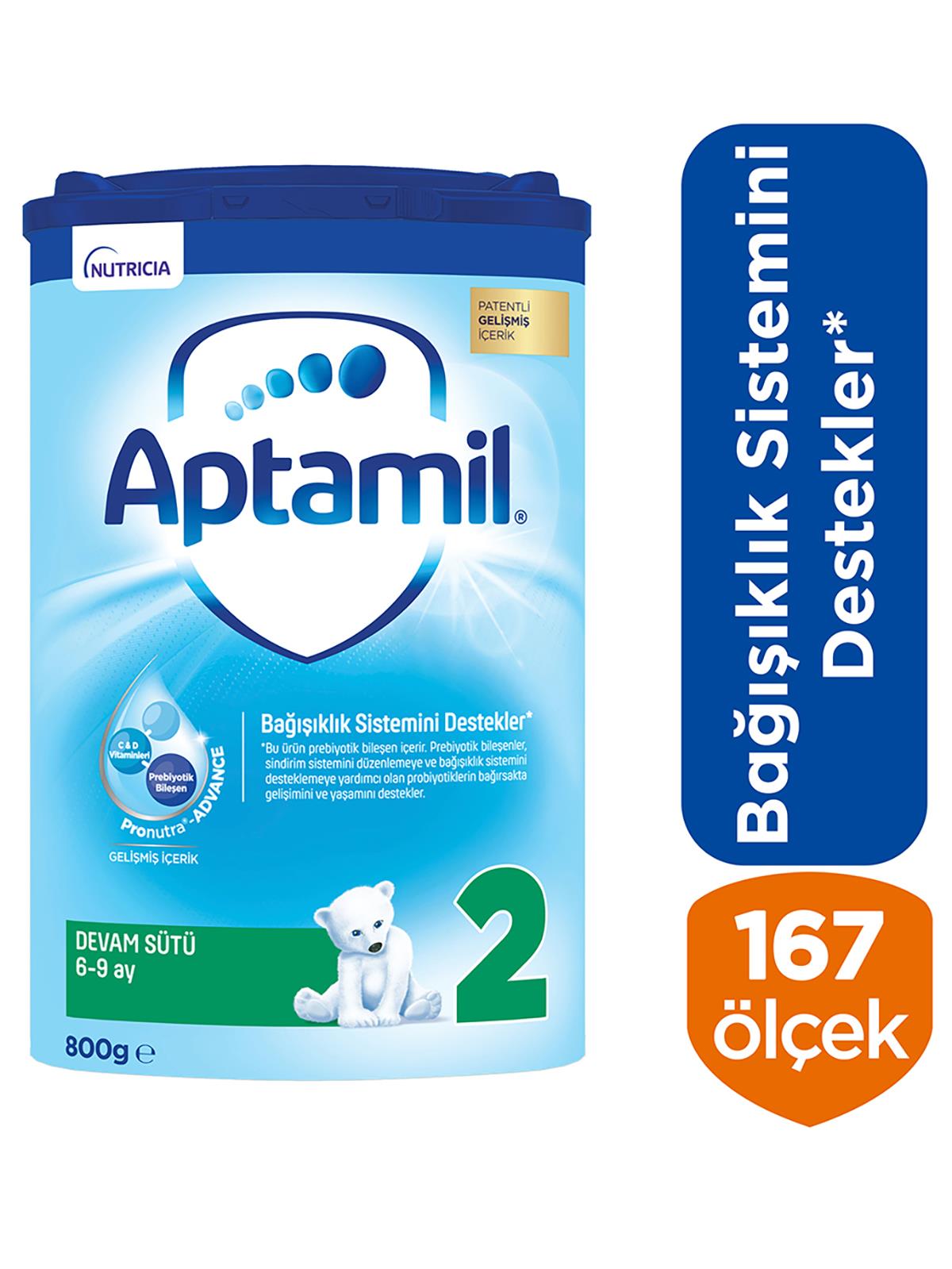 Aptamil 2 Devam Sütü 800 g 6-9 Ay Akıllı Kutu