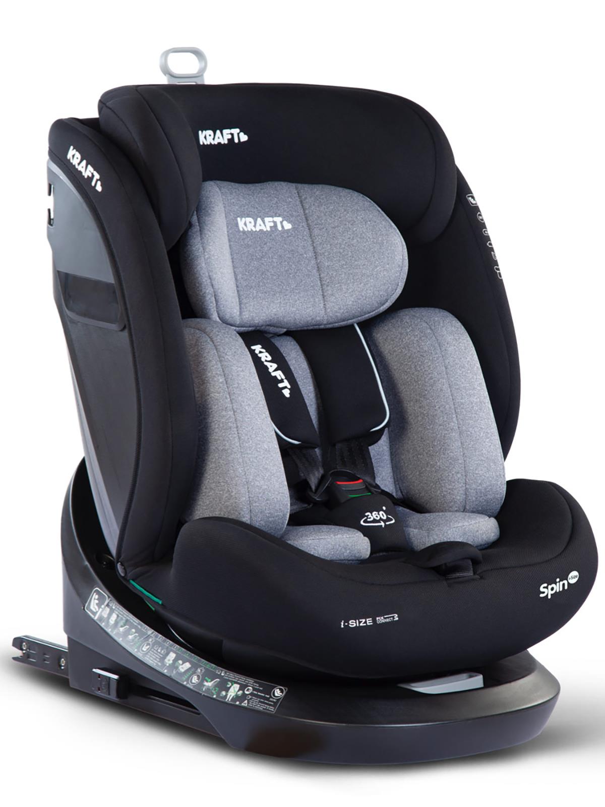 Kraft Spin I-Size Oto Koltuğu 0-36 Kg - Gri